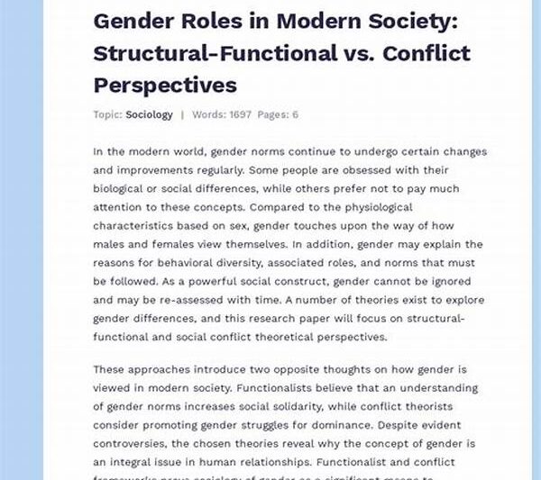 Modern Perspectives On Gender Roles