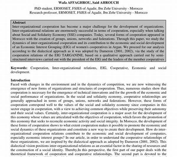 Inter-organizational Cooperation Dynamics